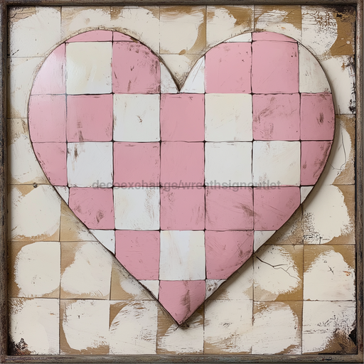 Valentine Sign Heart Dco-02169 For Wreath 10X10’’ Metal