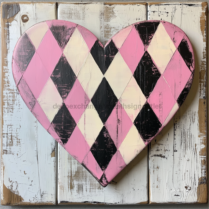 Valentine Sign Heart Dco-02173 For Wreath 10X10’’ Metal