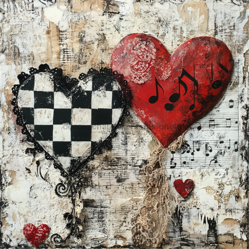 Valentine Sign, Heart Sign, DCO-02214, Sign For Wreath, 10x10 Metal Sign