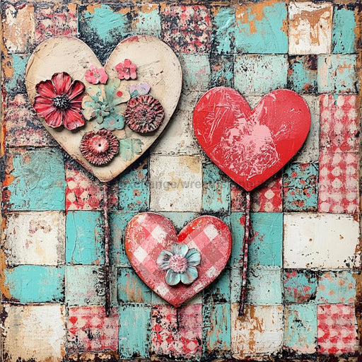 Valentine Sign, Heart Sign, DCO-02255, Sign For Wreath, 10x10 Metal Sign