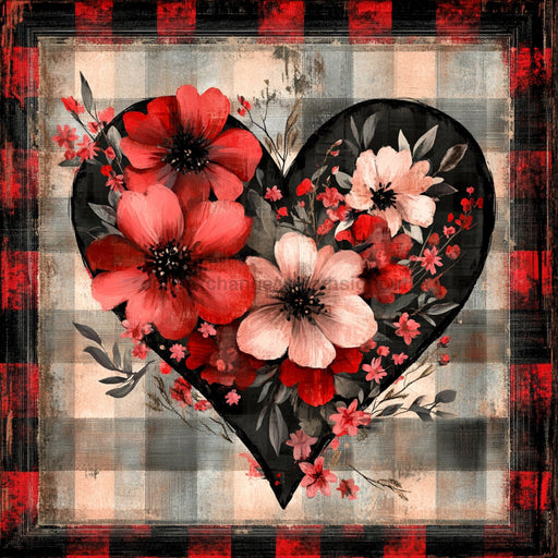 Valentine Sign, Heart Sign, DCO-02263, Sign For Wreath, 10x10 Metal Sign