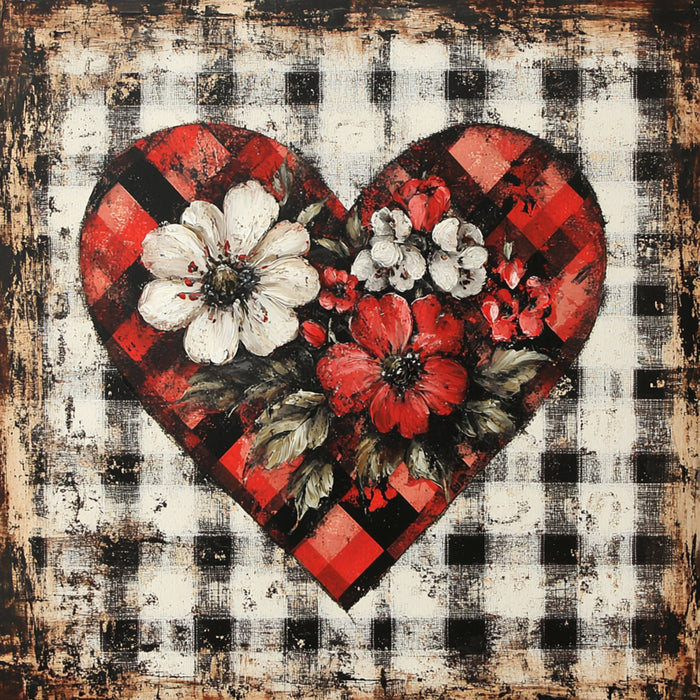 Valentine Sign, Heart Sign, DCO-02270, Sign For Wreath, 10x10 Metal Sign