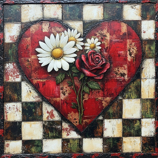 Valentine Sign, Heart Sign, DCO-02273, Sign For Wreath, 10x10 Metal Sign