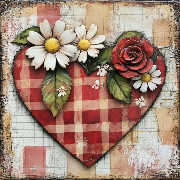 Valentine Sign, Heart Sign, DCO-02274, Sign For Wreath, 10x10 Metal Sign