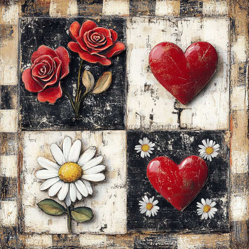 Valentine Sign, Heart Sign, DCO-02277, Sign For Wreath, 10x10 Metal Sign