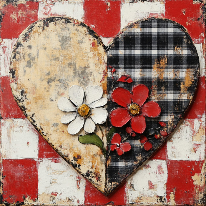 Valentine Sign, Heart Sign, DCO-02305, Sign For Wreath, 10x10 Metal Sign