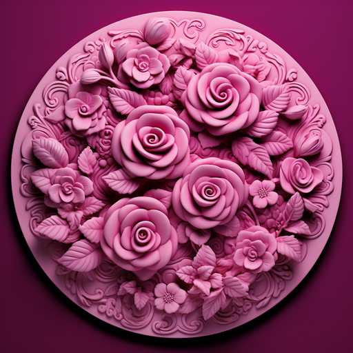 Valentine Sign Roses Dco-00617 For Wreath 10 Round Metal