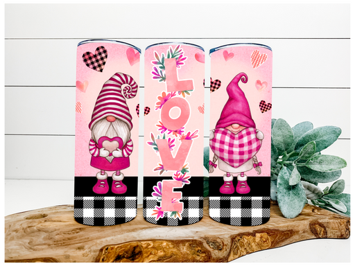 Valentine Tumbler, Gnome Tumbler 20 oz Skinny Tumbler DECOETUMBLER-143 - DecoExchange