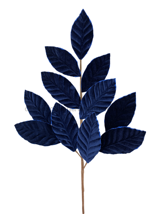 Velvet Magnolia Leaf Spray 25’’ 85361NVBL Pick