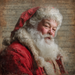 Vintage Santa Sign, DCO-102639, Sign For Wreath, 10x10in Metal Sign