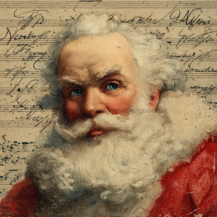 Vintage Santa Sign, DCO-102643, Sign For Wreath, 10x10in Metal Sign