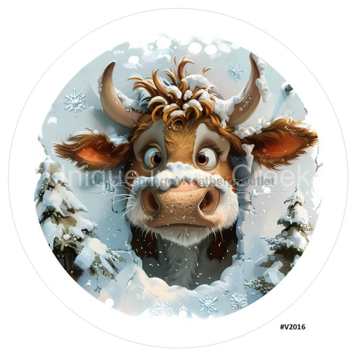 VINYL DECAL | 3D BREAKTHROUGH | COW | V2016 - Unique in the Creek LTD