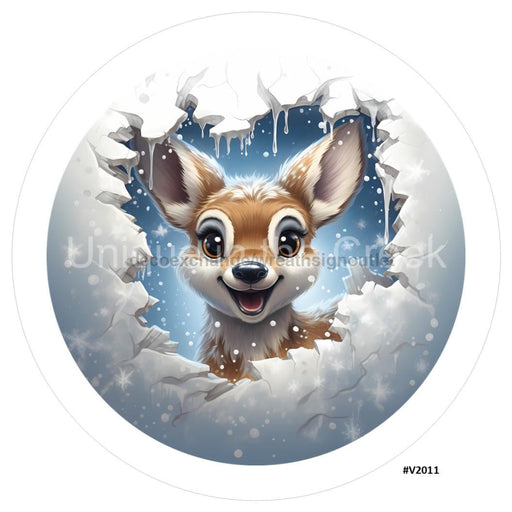 VINYL DECAL | 3D BREAKTHROUGH | REINDEER | V2011 - Unique in the Creek LTD