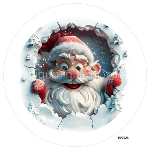 VINYL DECAL | 3D BREAKTHROUGH | SANTA | V2023 - Unique in the Creek LTD