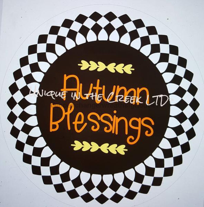 Vinyl Decal | Autumn Blessings | Fall - Unique in the Creek LTD