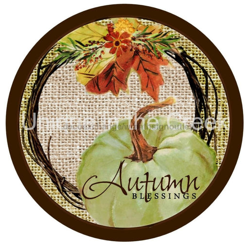 VINYL DECAL | AUTUMN BLESSINGS | PUMPKIN & FOLIAGE | AUTUMN | FALL - Unique in the Creek LTD