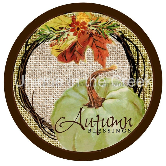 VINYL DECAL | AUTUMN BLESSINGS | PUMPKIN & FOLIAGE | AUTUMN | FALL - Unique in the Creek LTD