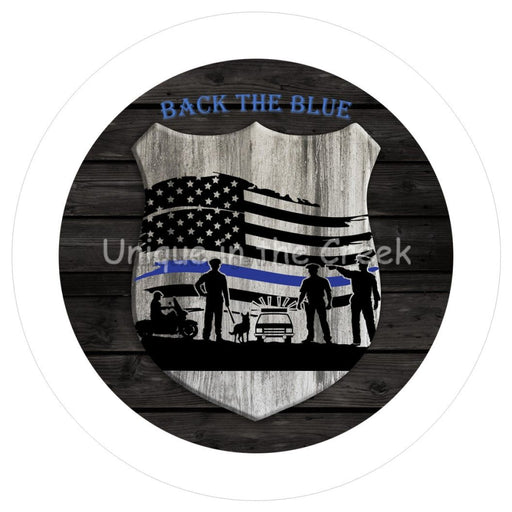 VINYL DECAL | BACK THE BLUE | PUBLIC SERVICE | EVERYDAY - Unique in the Creek LTD