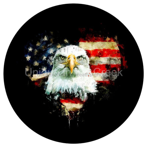 VINYL DECAL | BALD EAGLE | STARS AND STRIPES | USA | PATRIOTIC | EVERYDAY - Unique in the Creek LTD