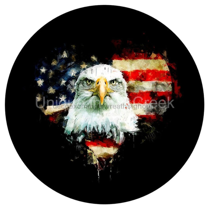 VINYL DECAL | BALD EAGLE | STARS AND STRIPES | USA | PATRIOTIC | EVERYDAY - Unique in the Creek LTD