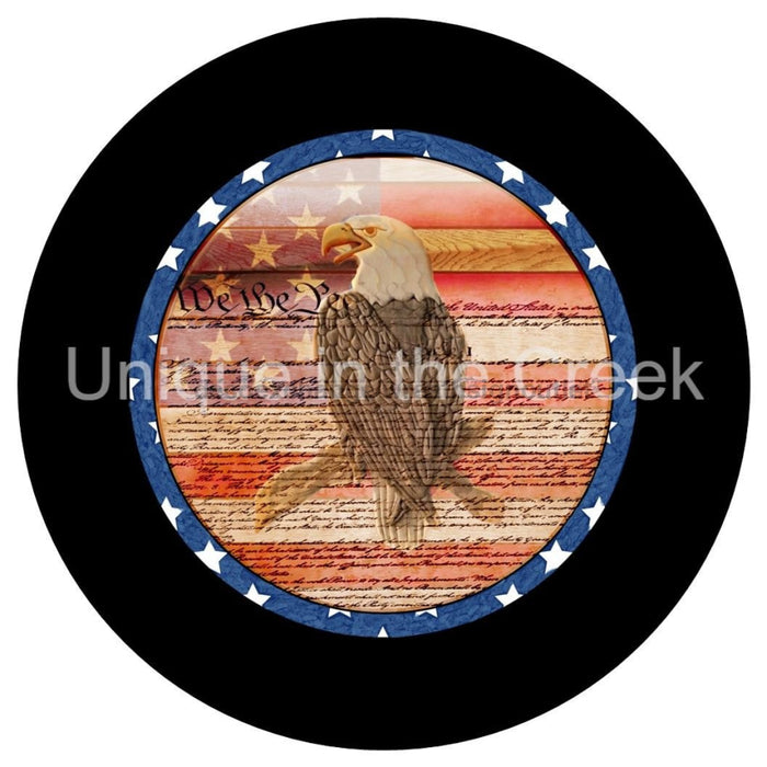VINYL DECAL | BALD EAGLE | WE THE PEOPLE | 4TH OF JULY | PATRIOTIC | USA | EVERYDAY - Unique in the Creek LTD