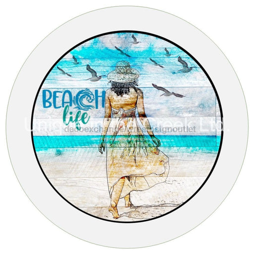 VINYL DECAL | BEACH LIFE | RUSTIC | SUMMER - Unique in the Creek LTD