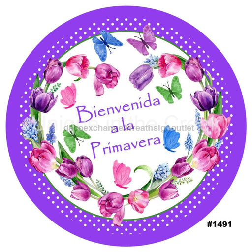 VINYL DECAL | BIENVENIDA A LA PRIMAVERA |BUTTERFLY | SPANISH | FLOWERS | SPRING - Unique in the Creek LTD