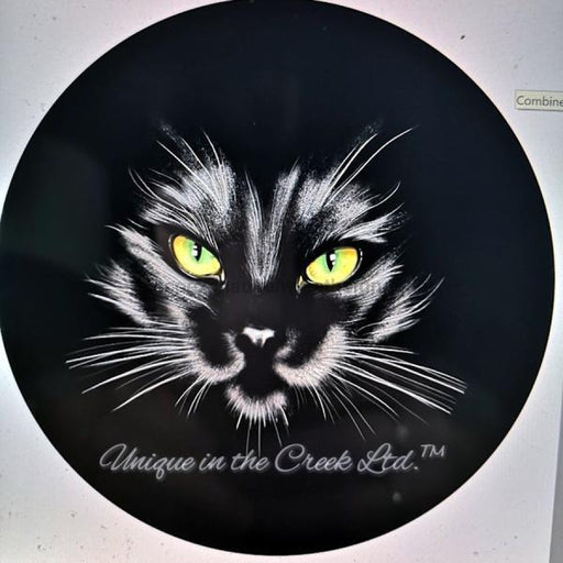 Vinyl Decal | Black Cat Face | Halloween | Autumn | Fall - Unique in the Creek LTD