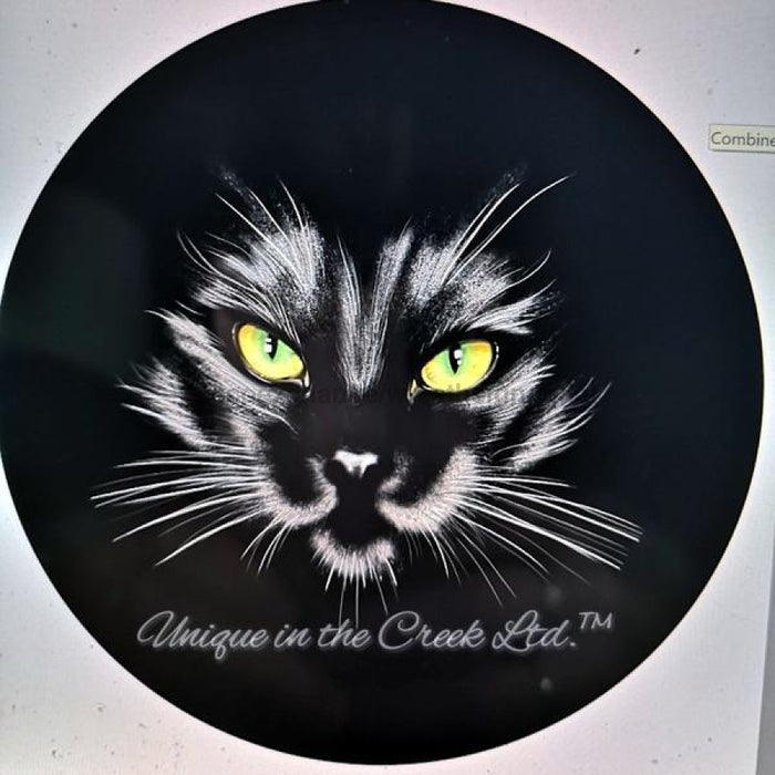 Vinyl Decal | Black Cat Face | Halloween | Autumn | Fall - Unique in the Creek LTD