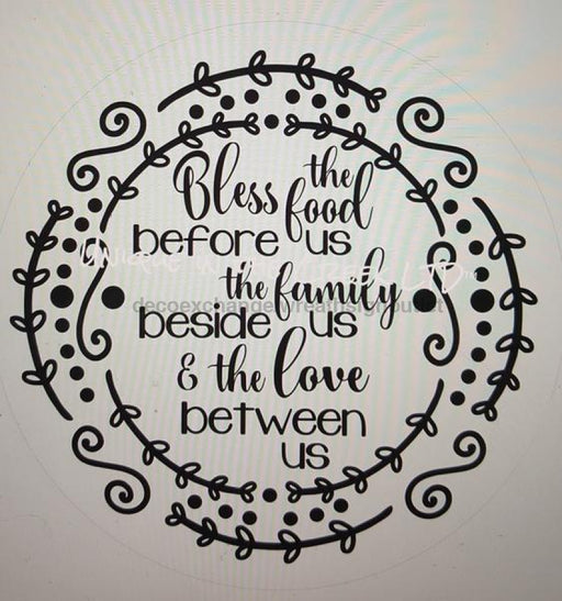 Vinyl Decal | Bless This Food | Thanksgiving | Autumn | Fall | Religious - Unique in the Creek LTD