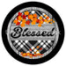VINYL DECAL | BLESSED | CHECK | LEAVES | AUTUMN | FALL - Unique in the Creek LTD