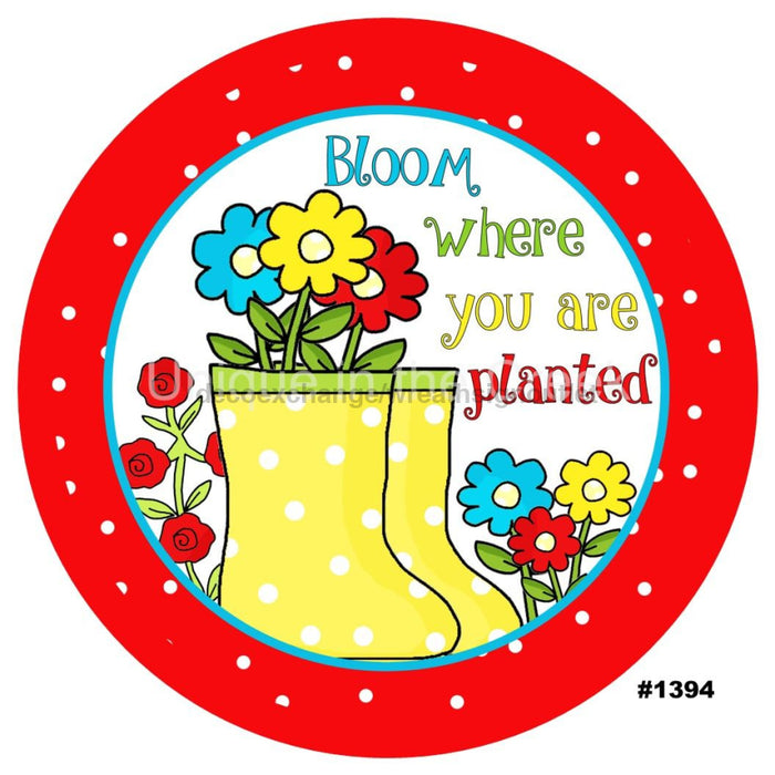 VINYL DECAL | BLOOM WHERE YOU ARE PLANTED | BOOTS | FLORAL | EVERYDAY | SPRING - Unique in the Creek LTD