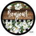 VINYL DECAL | BONJOUR | MAGNOLIA | FRENCH | SUMMER | SPRING - Unique in the Creek LTD