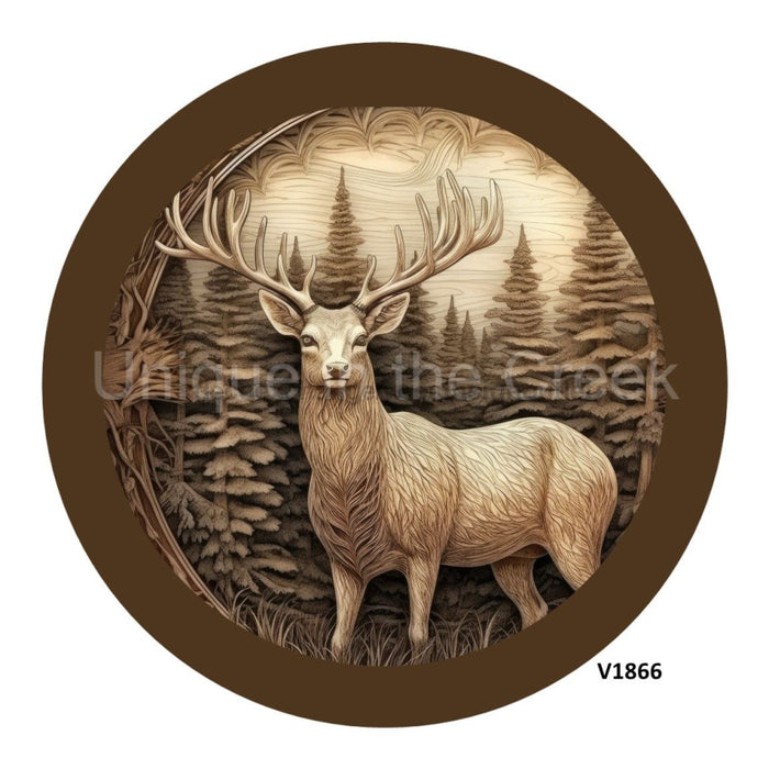 VINYL DECAL | BUCK | WOOD CARVING - Unique in the Creek LTD