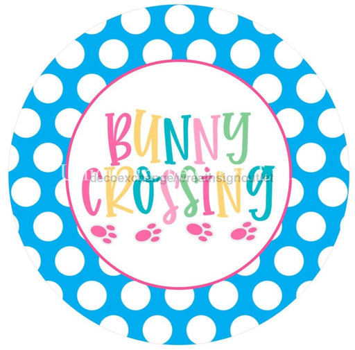 Vinyl Decal | Bunny Crossing | Polka Dots | Easter - Unique in the Creek LTD