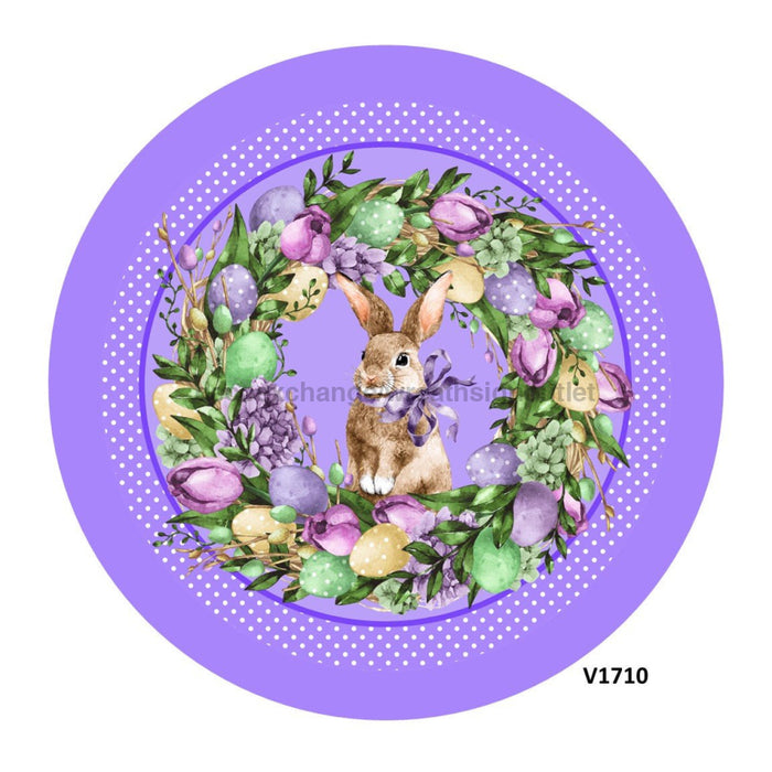 VINYL DECAL | BUNNY RABBIT | COLORED EGGS | FLORAL / GREENERY | EASTER | SPRING - Unique in the Creek LTD