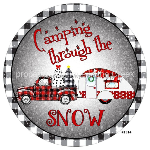 Vinyl Decal | Camping Through Snow | Camper / Truck | Winter | Christmas - Unique in the Creek LTD
