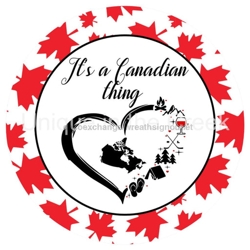VINYL DECAL | CANADIAN THING | MAPLE LEAF | HOCKEY | HEART | PATRIOTIC - Unique in the Creek LTD