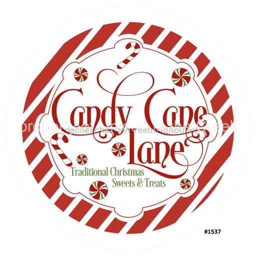 Vinyl Decal | Candy Cane Lane | Candy Canes | Sweets / Treats | Christmas - Unique in the Creek LTD