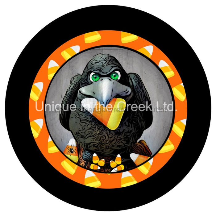 Vinyl Decal | Candy Corn | Crow | Halloween | Autumn | Fall - Unique in the Creek LTD