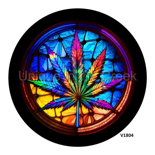 VINYL DECAL | CANNABIS | STAINED GLASS - Unique in the Creek LTD