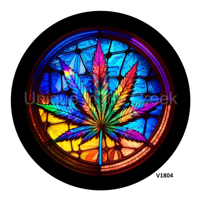 VINYL DECAL | CANNABIS | STAINED GLASS - Unique in the Creek LTD