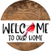 Wreath Sign Cardinal Welcome To Our Home Decoe-2328 For Round vinyl