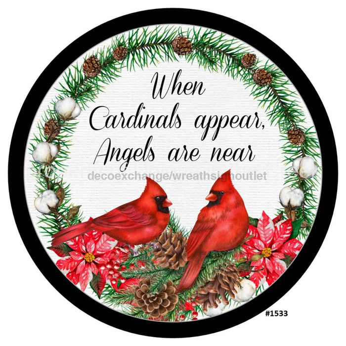Vinyl Decal | Cardinals Appear | Angels Near | Christmas - Unique in the Creek LTD