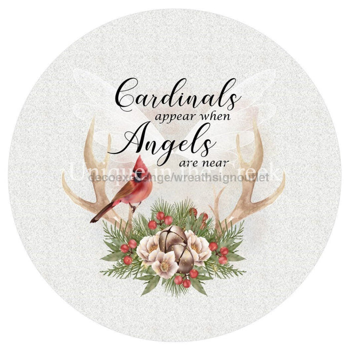 Vinyl Decal | Cardinals Appear | Angels Near | Religious | Christmas | Winter - Unique in the Creek LTD