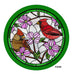 VINYL DECAL | CARDINALS / FLOWERS | STAINED GLASS LOOK | SPRING | EVERYDAY - Unique in the Creek LTD