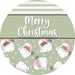 Wreath Sign Christmas Wreath Sign Merry Vintage Santa Decoe-2377 For Round vinyl