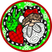 Wreath Sign, Christmas Sign, Peace Love Santa, 10" Round, Metal Sign, TH-011, Sign For Wreath, DecoExchange - DecoExchange