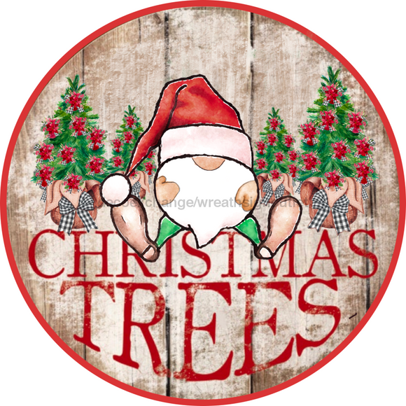 Vinyl Decal Christmas Tree Sign Christmas Gnome 10 Round Sign Vinyl Decoe 845 Sign For