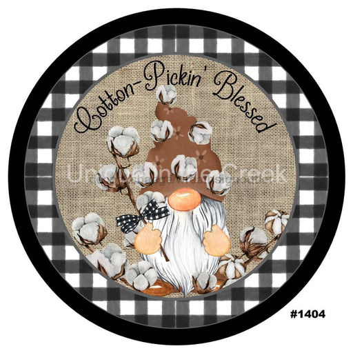 VINYL DECAL | COTTON PICKING BLESSED | GNOMES | FARMHOUSE | EVERYDAY | SUMMER - Unique in the Creek LTD